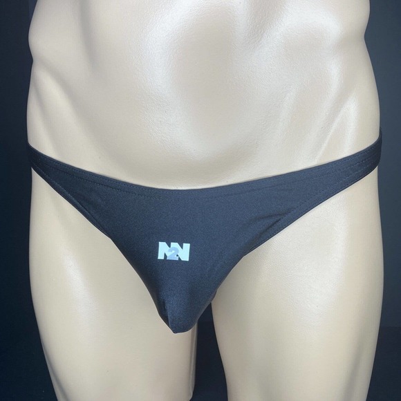 N2N Bodywear BB9 Black Little Beach Thong - Small and Medium Available - Picture 1 of 3